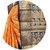 janvi sales women's designer orange banarasi silk saree with blouse piece(GULTI MOR ORANGE)