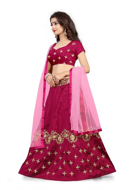 Buy Salwar Soul Designer Navy Blue Banglory satin Lehenga choli Online @  ₹2299 from ShopClues