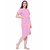 Modern Girl Light Pink Bathrobe-(Towel Fabric)