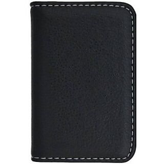 Soft Leather Card Holder ATM / Business Card Holder (Black)