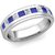 RM Jewellers 92.5 Sterling Silver American Diamond Glorious Band Ring for Women