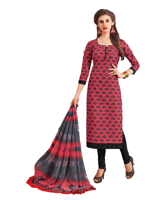 Buy Daily Wear Green Printed Work Cotton Dress Material Online From Surat  Wholesale Shop.