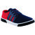Armado Blue Red Canvas PVC Smart Casual Lace-up Shoes For Men