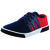 Armado Blue Red Canvas PVC Smart Casual Lace-up Shoes For Men