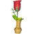 Valentine Special Red Rose Artificial Flower with Pot / Flower Vase Best Valentine's Gift for Christmas Home Decor