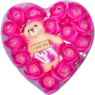 Buy Kartik Valentine Gift For Wife Teddy Bear With Valentine S Special And Pink Rose Online Get 54 Off
