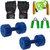 DIABLO Home Gym Combo Of 4 KG Pair Of Dumbbells With Gym Gloves,Rope  Gripper