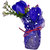 Valentine Special Blue Rose Artificial Flower with Pot / Flower Vase Best Valentine's Gift for Christmas Home Decor