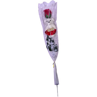 Kartik I LOVE YOU Love Meter, One Teddy Beer With Red Rose Perfect Valentine's Gift for Love