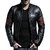 Black Plain Wolverine Faux  Leather Casual Biker Jacket For Men by Leather Retail