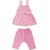 Jo kids wear Baby Girl Cotton Dress Set (Top and Pants), Multi Color,Set of 2