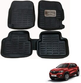 Auto Addict Car 3D Mats Foot mat Black Color for Renault kwid