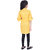 AMMANYA Girls Rayon Printed A-line Knee Length Yellow Kurti