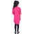 AMMANYA Girls Cotton Jacquard Solid A-line Knee Length Pink Kurti