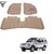 Auto Addict Car 3D Mats Foot mat Beige Color for Tata Safari Dicor