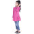 AMMANYA Girls Rayon Printed Flared  Pink Top
