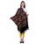 Varun Cloth House Womens Woollen Semi Pashmina Kashmiri Embroided Stole (vch5062, Black, Free Size)