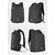 Whopper Anti Theft Bag with USB Port Laptop Backpack - Black