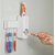 Touch Me Automatic Vacuum Toothpaste Dispenser With Toothbrush Holder (Toothbrush Holder),5Pieces white