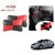 Auto Addict Square Red Black Neck Rest Cushion Pillow Set Of 2 Pcs For Maruti Suzuki SX4