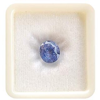                       Blue Sapphire (Neelam) 5 Ratti (4.55 Carat) Cushion shape AAA+ Certified Natural Rashi Ratan Gemstone                                              