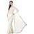 Bunny Creation Off-White Color Georgette plain Solid Daily Wear Saree