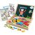Angel Impex Black and White Wooden Magnetic Board Puzzle with Animal Learning Accessories Along with Chalk, Marker and D