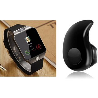 Style Maniac  DZ09 with Smart Mobile Watch with sim,Fitness Tracker,32GB  slot   Kaju Bluetooth Headset With Mic.