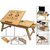 ZEVORA Natural Raw Wood Laptop Table, Study Table, Portable Bed Tray, Book Stand, Multipurpose Table with Foldable Legs