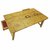 ZEVORA Natural Raw Wood Laptop Table, Study Table, Portable Bed Tray, Book Stand, Multipurpose Table with Foldable Legs