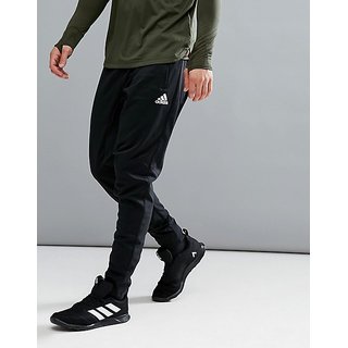 adidas black polyester lycra track pant