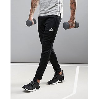 Adidas Black Polyester Lycra Track Pant