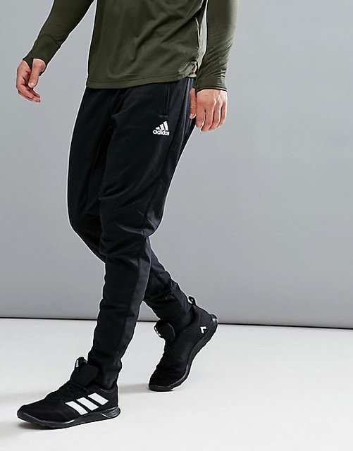 adidas black polyester lycra trackpants