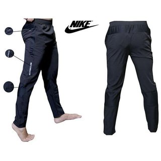 Nike Black Polyester Lycra Jogger Track pant