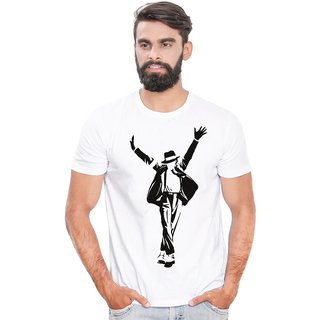 Buy Canis Michael Jackson Dancing Trendy Round Crew Neck Men S White Printed T Shirt Online Get 58 Off