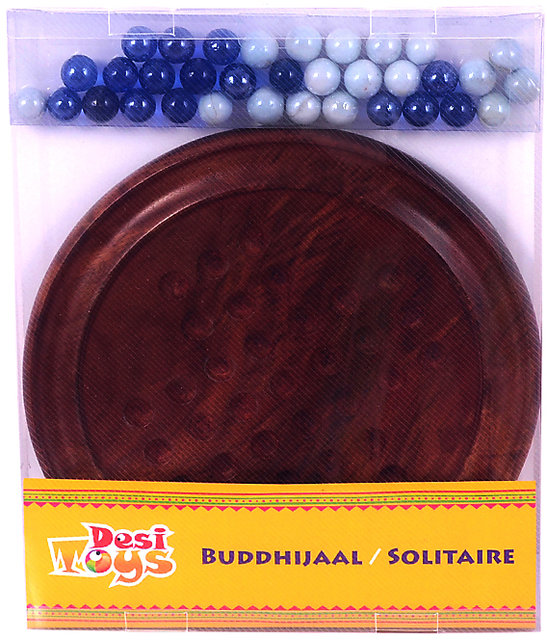 Desi Toys Solitaire , Brainvita , Buddhijaal Game with Marbles