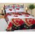BSB 3D Heart Print Poly Potton Double Bed Sheet With 2 Pillow cover