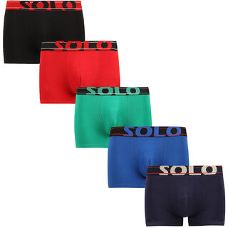 Solo Men's Zion Cotton Short Trunk Pack Of 5
