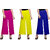 Omikka Women's Stretchy Malia Lycra Wide Leg Palazzo Pants Pack of 3 (Free Size)