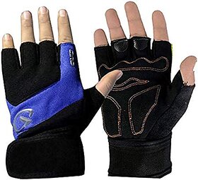 JMO27Deals Gym Gloves/Sports Gloves/Fitness Gloves/Training Gloves/Weight Lifting Gym  Fitness Gloves(Blue Black)
