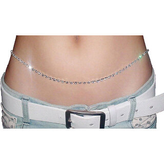 Buy Kamarband Belly Chain For Women Girls 1 Line Silver Plated 39 Inches Online 248 from ShopClues