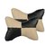 Auto Addict Square Beige Black Neck Rest Cushion Pillow Set Of 2 Pcs For Mercedes Benz M-Class
