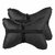 Auto Addict Square Beige Black Neck Rest Cushion Pillow Set Of 2 Pcs For Jaguar F-TYPE