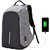 REDSTAR Anti Theft Backpack Waterproof Laptop Bag with USB Charging Port for 15 Laptop, Camera and Mobile(Grey Colour)