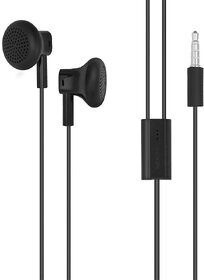 Generic WH108 Earbuds Wired Earphones (Black)