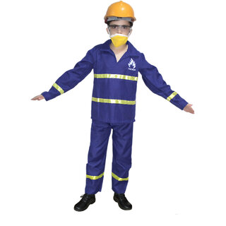 Kaku Fancy Dresses Fire Fighter Our Helper Costume For Kids School Annual Function/Theme Party/Competition Kaku Fancy Dresses Fire Fighter Our Helper Costume For Kids School Annual Function/Theme Party/Competition