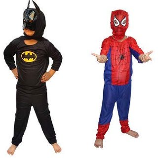                       Kaku fancy dresses Combo Super Hero Costume,CosPlay Costume,California Costume For Kids School Annual function/Theme                                              