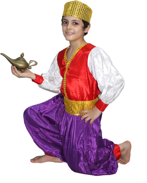 Buy Kaku Fancy Dresses Aladdin Fairy Tales,Story Book Costume For Kids  School Annual function/Theme Party/Competition Online - Get 44% Off