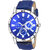 True Colors Round Dail Blue Leather Strap Mens Quartz Watch For Men.....