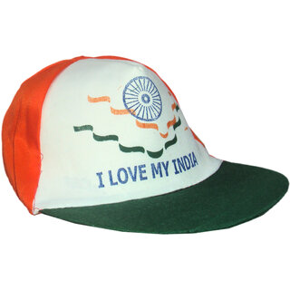 Kaku Fancy Dresses Tri Color Cap For Kids Independence Day/Republic Day/School Annual function/Theme Party - pack of 6